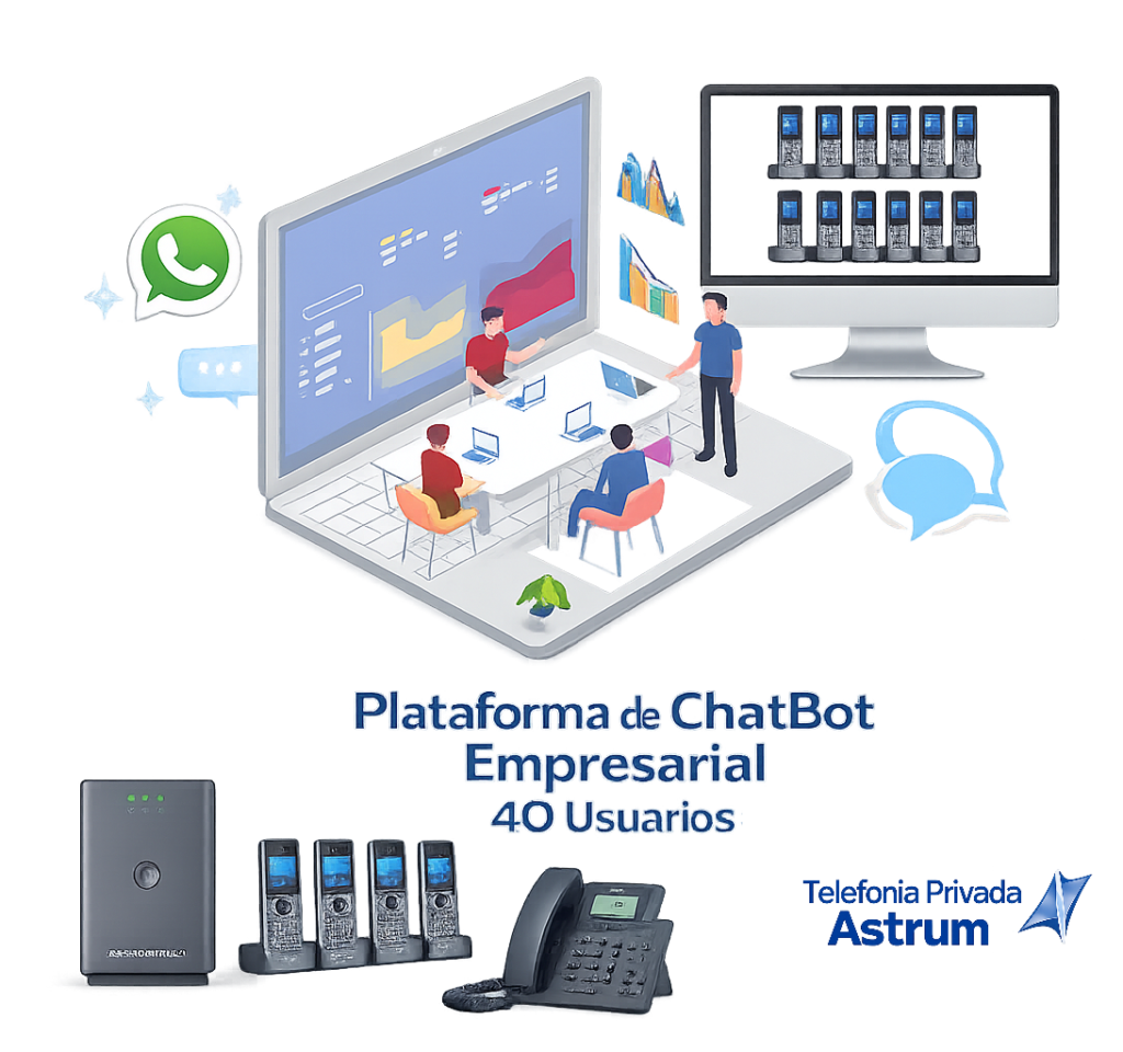 Plataforma ChatBot Empresarial Astrum – 40 Usuarios