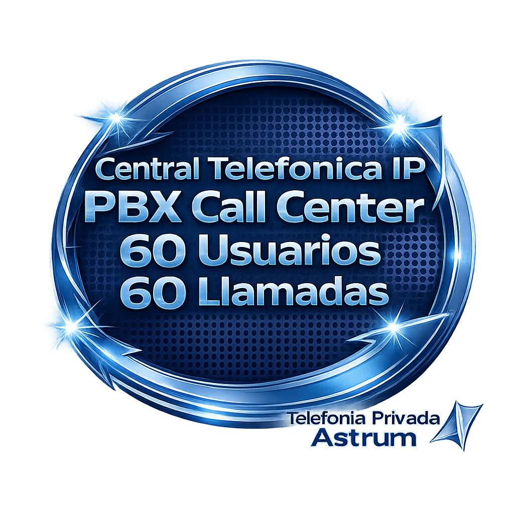 Central Telefonica IP PBX Call Center 60 Usuarios 60 Llamados