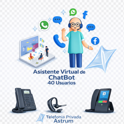 Asistente Virtual de ChatBot 40 Usuarios