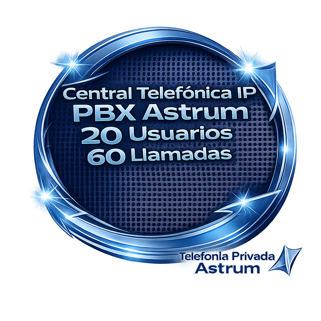 Central Telefónica IP PBX Astrum 20 Usuarios 60 Llamados