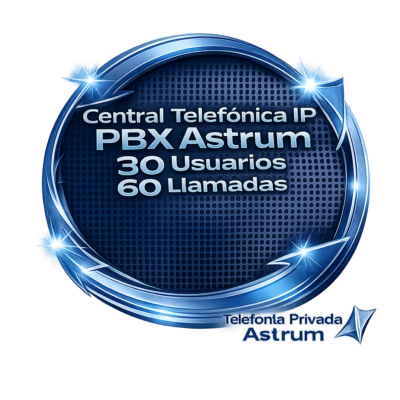Central Telefónica IP PBX Astrum 30 Usuarios 60 Llamados