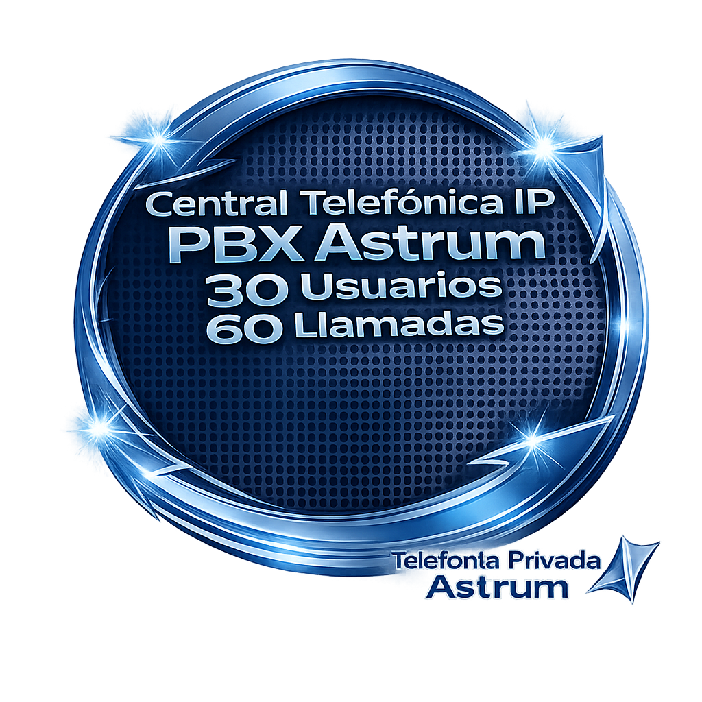 Central Telefónica IP PBX Astrum 30 Usuarios 60 Llamados