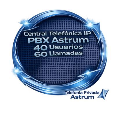 Central Telefónica IP PBX Astrum 40 Usuarios 60 Llamados