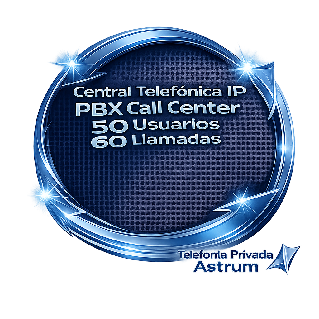 Central Telefonica IP PBX Call Center 50 Usuarios 60 Llamados