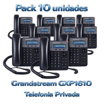 Telefono Ip Grandstream Gxp1610 (10 Unidades) 1 SIP 2 Teclas Estados Llamada Lcd
