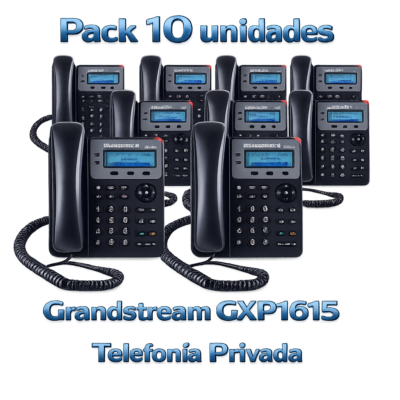 Telefono Ip Grandstream Gxp1615 (10 Unidades) 1 SIP 2 Teclas Estados Llamada Lcd