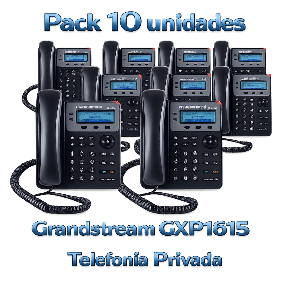 Telefono Ip Grandstream Gxp1615 (10 Unidades) 1 SIP 2 Teclas Estados Llamada Lcd