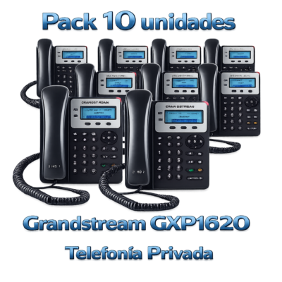 Telefono Ip Grandstream Gxp1620 (10 Unidades) 2 SIP 2 Teclas Estados Llamada Lcd