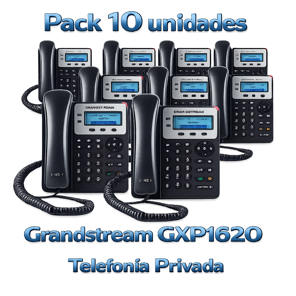Telefono Ip Grandstream Gxp1620 (10 Unidades) 2 SIP 2 Teclas Estados Llamada Lcd