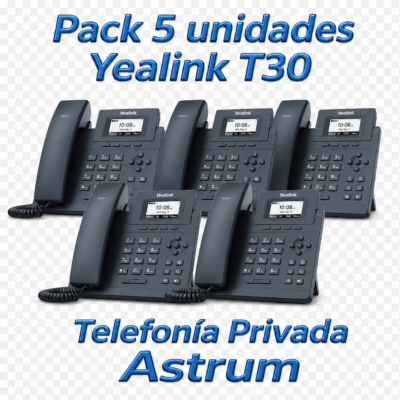 Telefono Ip Yealink SIP-T30 (5 Unidades) 1 SIP 1 Tecla Estados Llamada Lcd
